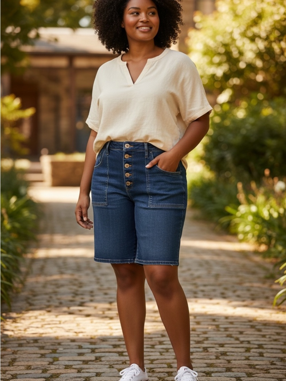 JUDY BLUE SZ 3X STRECH DENIM BERMUDA SHORTS